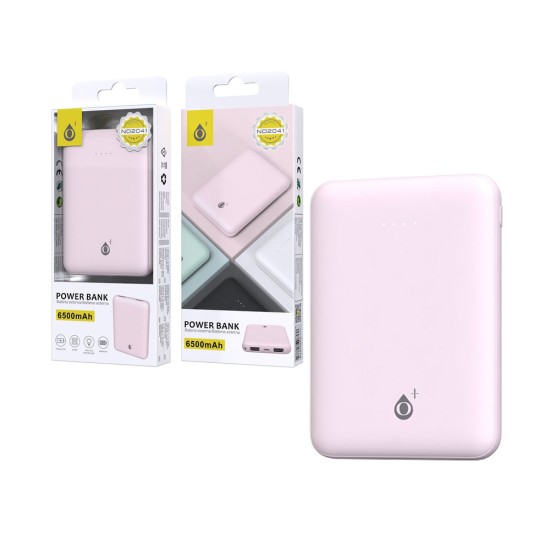 ONEPLUS POWER BANK ND2041 RS WITH 1 INPUTS AND 2 OUTPUTS 6500MAH PINK